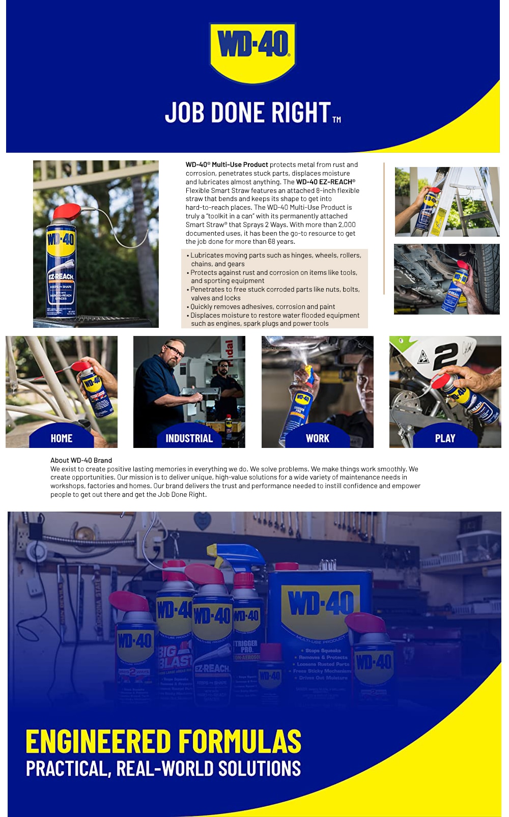 wd-40 multi-use lubricant spray with smart straw uses